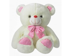 Dimpy Stuff Bear W/Bow - 15.7 inch  (Pink)